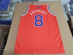 Maillot de Basket #8 Anunoby Knicks orange print